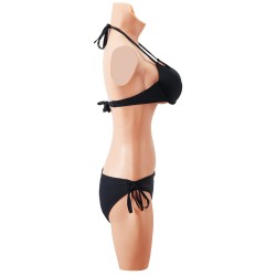 Silikoninen vartalopuku silkkivanulla täytetty D kuppi ihonvärinen