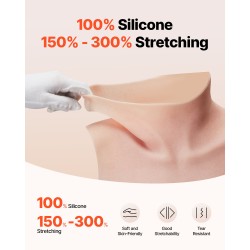 Silikonirintapanssari 100-prosenttinen silikoni C-kuppi vaalea ihonsävy esiintymisiin