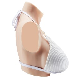 Silikoninen rintapanssari H-kuppi norsunluu realistinen rintalinja cosplay- ja drag-esiintymisiin