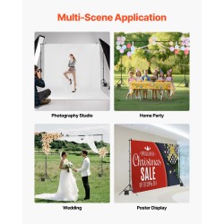 Säädettävä taustateline hiiliteräs 85–298 cm 10x10 jalkaa musta