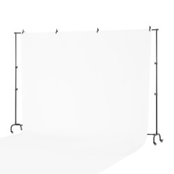 Säädettävä taustateline Q195 hiiliteräs musta korkeus 95 213 cm leveys 139 306 cm pyörällinen