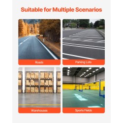 Rajaus- ja linjamaalauskone hiilirakenneteräsrunko säädettävä 56–102 mm viivanleveys taitettava nelipyöräinen säilytystilalla