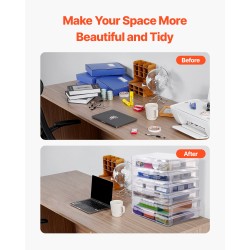 Pinottavat PP-muovilaatikot 6 kappaleen sarja 360 x 360 x 76 mm askarteluun