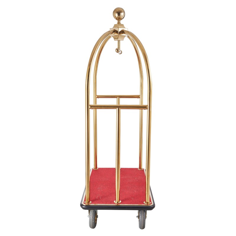 Matkatavaravaunu ruostumattomasta teräksestä 680 kg kantokyky neljällä kumipyörällä hotellikäyttöön