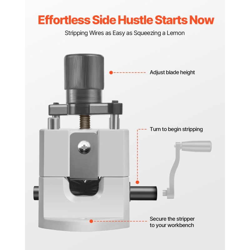 Johdonkuorintalaite 1,5–25 mm käsikäyttöön tai porakoneelle