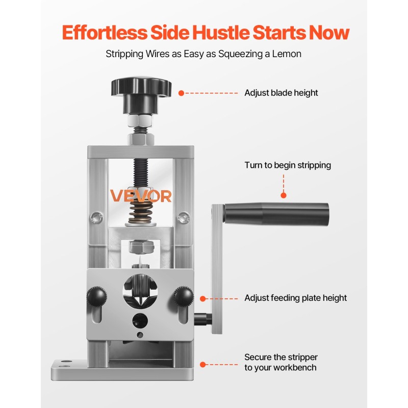 Johdonkuorintalaite alumiinirunkoinen 1,5-25 mm manuaali tai porakonekäyttö