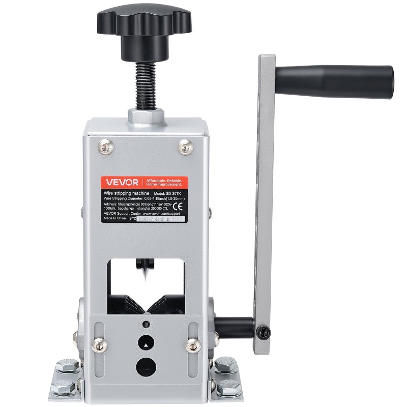 Johdonkuorintakone teräsrunko 1,5–30 mm käsikampi tai porakäyttö romukuparin kierrätys