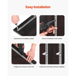 Säädettävät teräksiset hyllykiskot 923 mm 6 kpl jauhemaalattu kirkas hopea