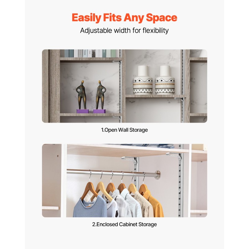 Hyllykiskot 8 kpl korkealujuuksinen teräs jauhemaalattu 923 mm uppoasennus yksi ura