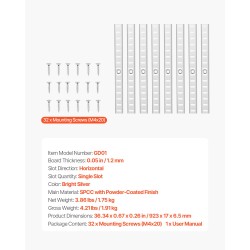 Hyllykiskot 8 kpl korkealujuuksinen teräs jauhemaalattu 923 mm uppoasennus yksi ura