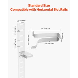 Hyllynkiinnikkeet vaakakiskoille säädettävät sinkkipinnoitettu teräs 40 kpl