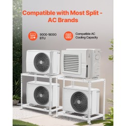 Lattiateline ilmalämpöpumpun ulkoyksikölle galvanoitu teräs säädettävä korkeus 250 kg