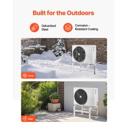 Maajalusta sinkitty teräs 710–1200 mm ulkoyksikölle 350 kg