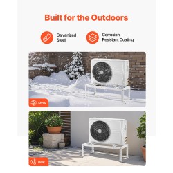 Maahan asennettava mini-split-teline sinkitty teräs säädettävä 900–24000 BTU 250 kg