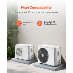 Ulkoyksikön alusta mini-split säänkestävä polypropeeni 181 kg kantavuus