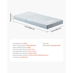 Ulkoyksikön alusta mini-split säänkestävä polypropeeni 181 kg kantavuus