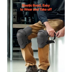 Työpolvisuojat muovikuori EVA-vaahto musta yksi koko 160 kg kantavuudella lattiatöihin