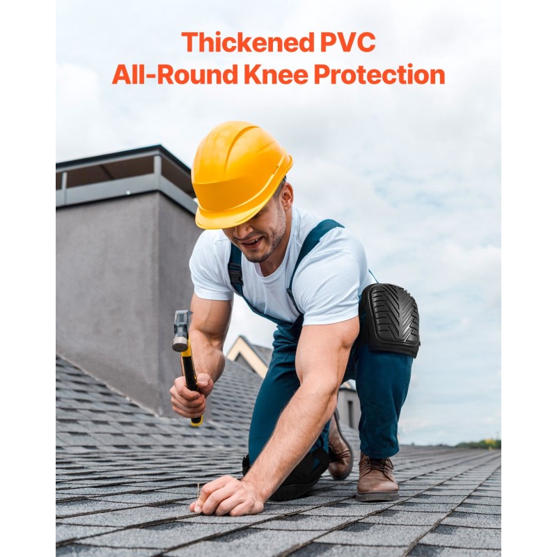 Polvisuojat EVA- ja geelipehmuste PVC-ulkokuori yksi koko musta lattia- ja rakennustöihin