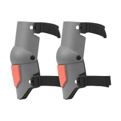 Työpolvisuojat muovikuori EVA pehmuste täyssaranamalli 160 kg kantavuus harmaa ja oranssi yksi koko