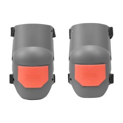 Työpolvisuojat muovikuori EVA-pehmuste täyssaranamalli 160 kg kantavuus harmaa ja oranssi yksi koko