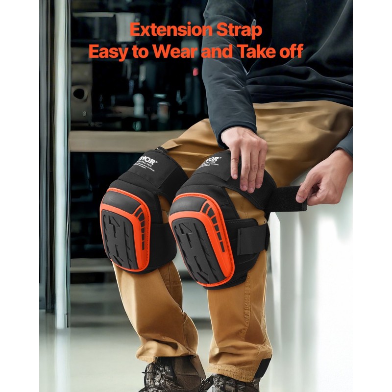 Pitkät polvisuojat EVA ja geelipehmuste lattia- ja rakennustöihin aikuisten koko L