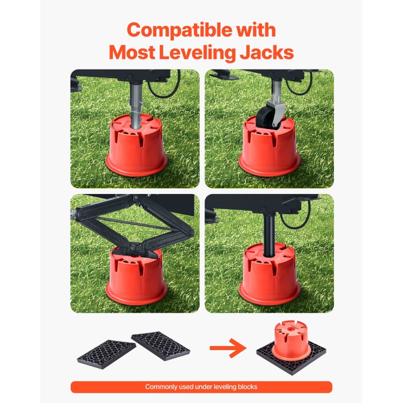 Tasauspalikkasarja PP-muovia 8 osaa matkailuvaunuille ja perävaunuille