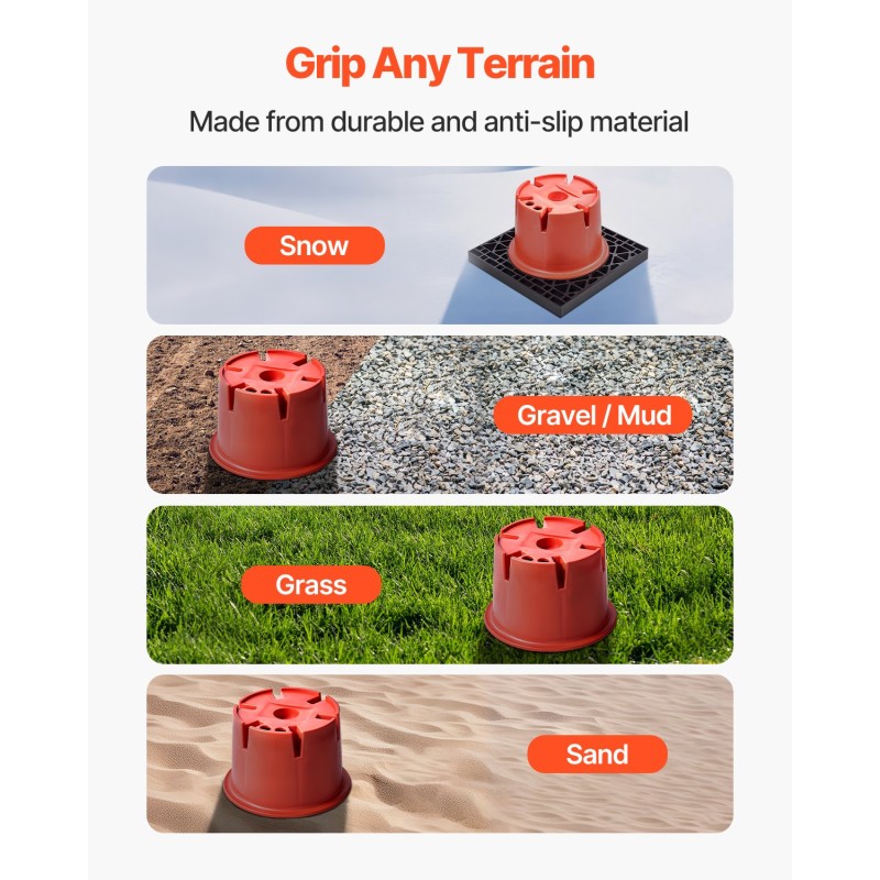 Tasauspalikkasarja PP-muovia 8 osaa matkailuvaunuille ja perävaunuille