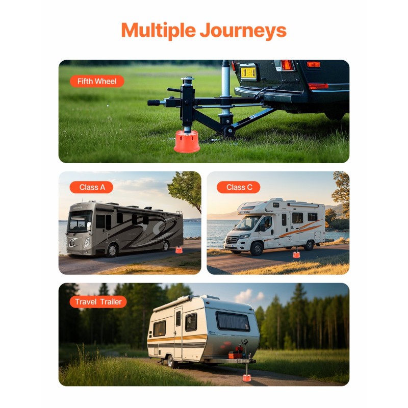 Tasauspalikkasarja PP-muovia 8 osaa matkailuvaunuille ja perävaunuille