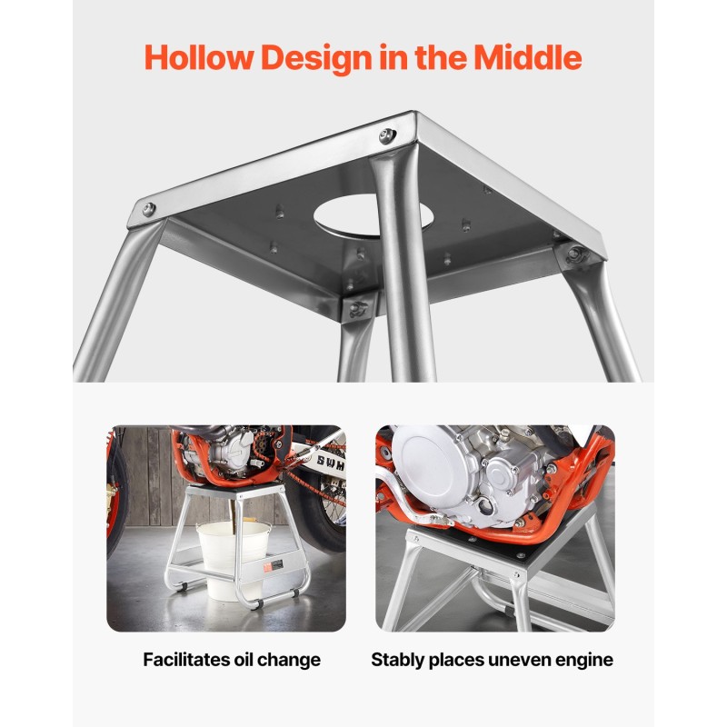Moottoripyörän huoltoteline teräsrunko kumipehmusteilla kantavuus 1100 paunaa yleismallinen eri pyörämalleille