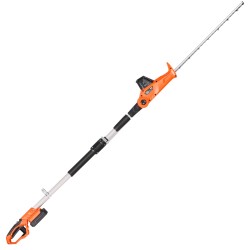 Akkukäyttöinen pensasleikkuri 20V 2Ah akulla teleskooppivarrella 1990–2480 mm 510 mm kaksipuoleisella terällä