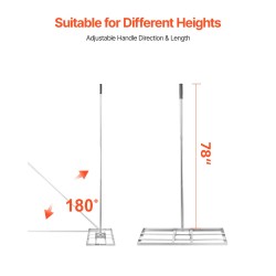 Maan- ja nurmikon tasoitustyökalu hiiliteräs jauhemaalattu pohjalevy 355 x 762 mm