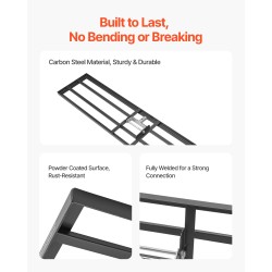 Nurmikon tasoitusharja hiiliteräs pohjalevy 1219 mm pitkä 2130 mm kahva