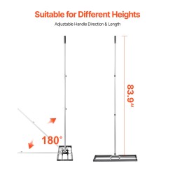 Nurmikon tasoitusharava hiiliteräs 254x762 mm pohjalevy 2130 mm varsi kolmiportaisella säädöllä
