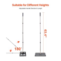 Nurmen tasoitushara ruostumaton teräs alumiiniseos 431x254 mm säädettävä 1610 mm varsi