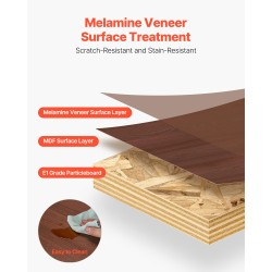 Seinälle kiinnitettävä TV-taso pähkinä E1-lastulevy ja MDF 1520 mm kaksi liukuovea