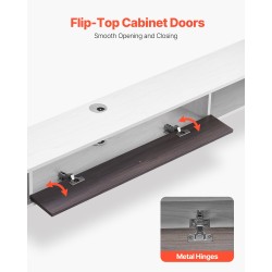 Seinäasenteinen kelluva TV-taso 1800 mm E1-lastulevy valkoinen ja puunsävy reititinpaikalla