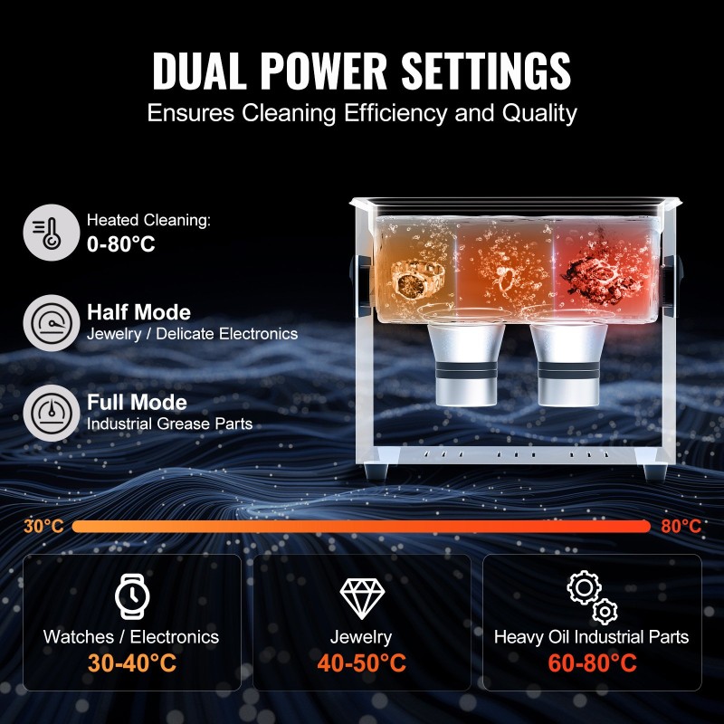 Ultraäänipesuri 3 l ruostumaton teräsallas 40 kHz digitaaliohjaus