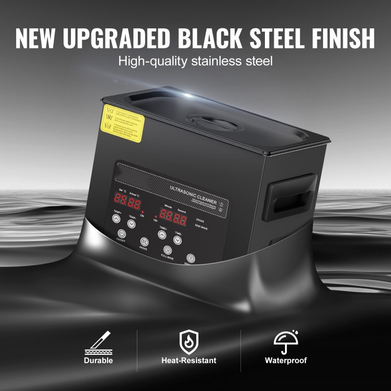 Ultraäänipesuri 3 l ruostumaton teräsallas 40 kHz digitaaliohjaus