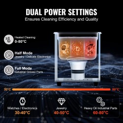 Ultraäänipuhdistin 2L ruostumattomasta teräksestä digitaalisella ohjauspaneelilla koti- ja ammattikäyttöön