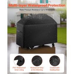 Grillisuojus 600D polyesteri kolmikerroksinen vedenkestävä sopii enintään 63x25 tuumaa kokoisille grilleille