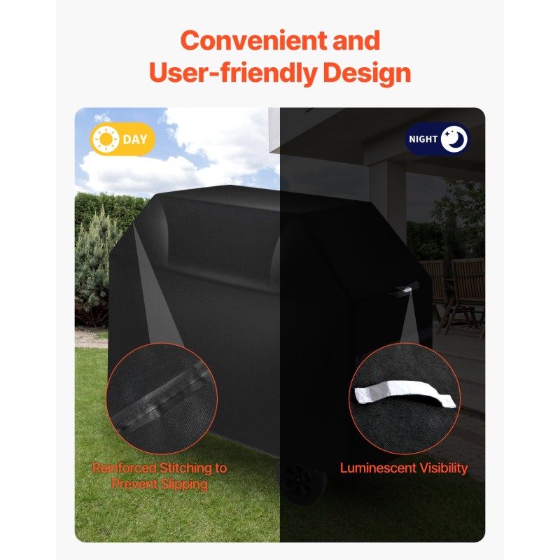 Grillin suojapeite 600D polyesteri vedenpitävä musta 48×27 tuumaa