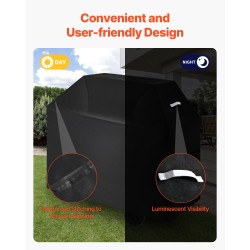 Grillinsuojus 58-tuumainen polyesterikuitu PVC-sisävuori vedenpitävä musta kaasugrilleille