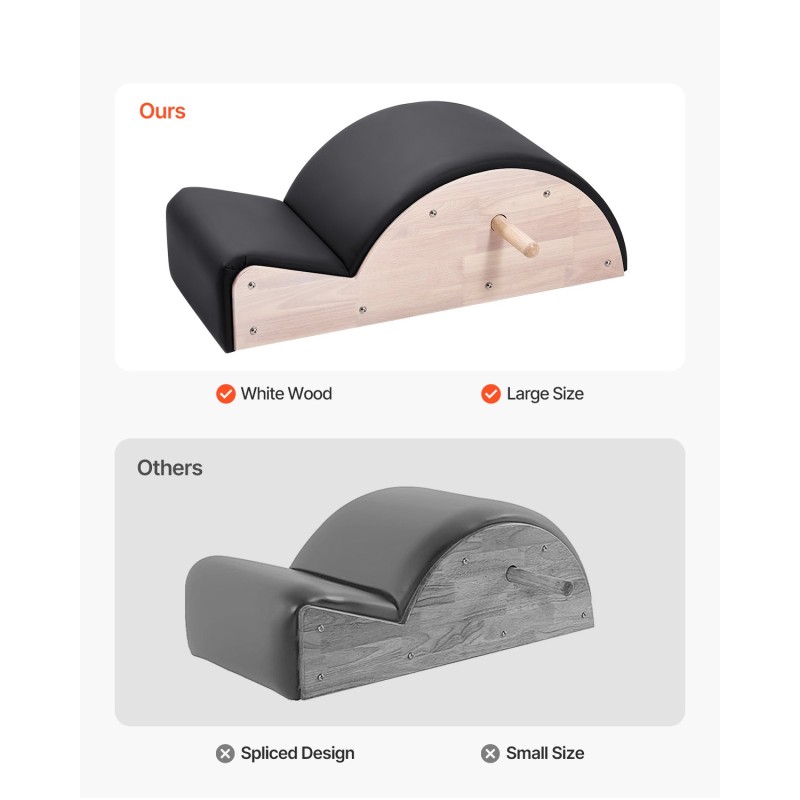 Pilates-selkäkaari luonnonkumipuusta suurikokoinen kaksipuolinen selkärangan harjoitusväline