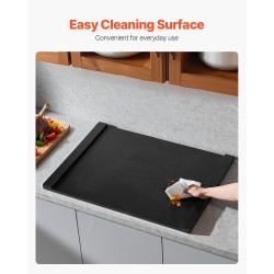 Liesisuojus ja leikkuulauta mäntypuuta 76x56 cm kaasu- ja sähköliedelle integroiduilla alumiinikahvoilla