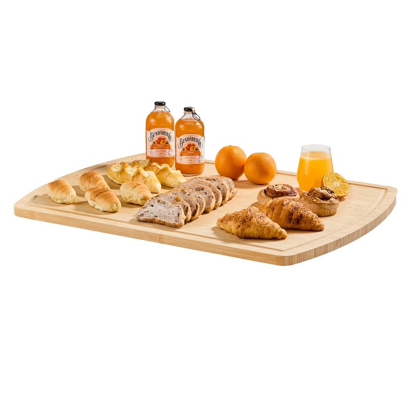 Bambupuinen liesitasosuoja ja leikkuulauta kaasu ja sähköliedelle 76,2×55,9 cm syvällä mehu-uralla