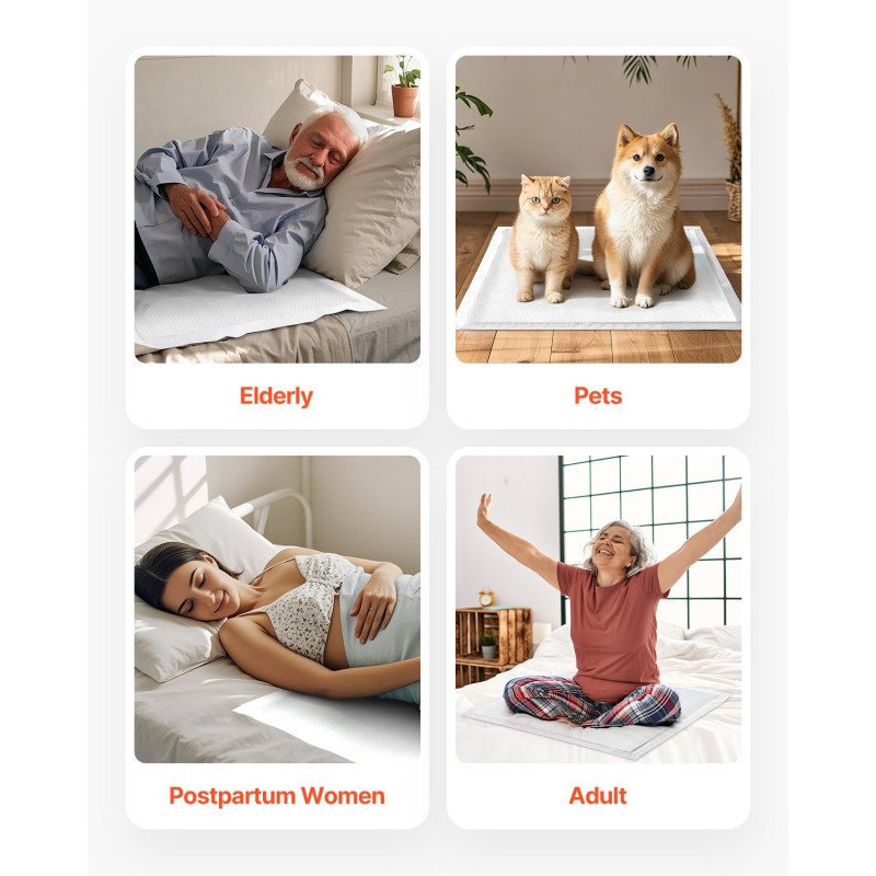 Kertakäyttöinen 5-kerroksinen monikäyttöinen vuodesuoja 30 x 36 tuumaa 75 kpl