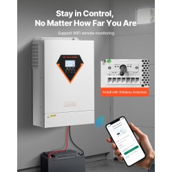 Hybridinvertteri 6000W 48V puhdas siniaalto 120A MPPT