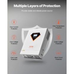 Hybridinvertteri 6000W 48V puhdas siniaalto 120A MPPT