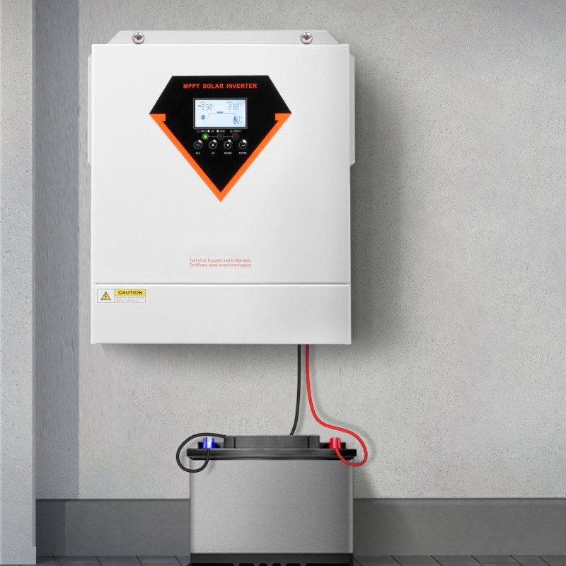 Hybridi-aurinkoinvertteri 3500W 24V 100A MPPT-lataussäätimellä puhdas siniaalto WiFillä