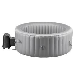 Täytettävä ulkoporeallas PVC-verkkokangas halkaisija 1800 mm 2–4 henkilölle harmaa 110 hierovaa suutinta